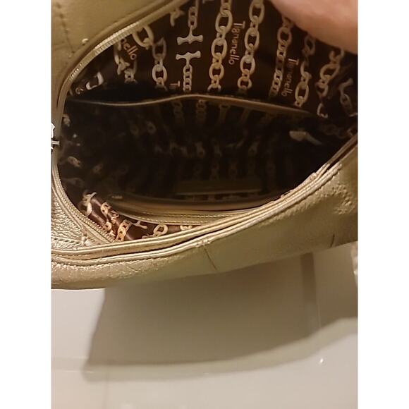 Tignanello Bronze Leather Handbag with Keychain Magnetic and Zipper Closures - Picture 7 of 7
